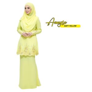 Kurung Amayra Soft Yellow