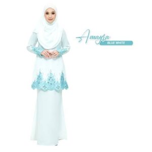 Set Amayra Off White Blue Lace (4 ITEM)