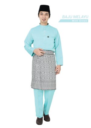 Set- Baju Melayu Al-Habib Mint Green