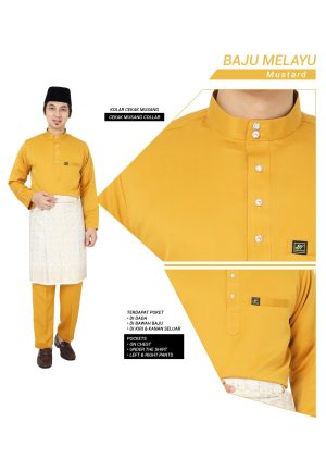 Set- Baju Melayu Al-Habib Mustard