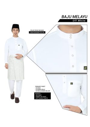 Set- Baju Melayu Al-Habib Off White
