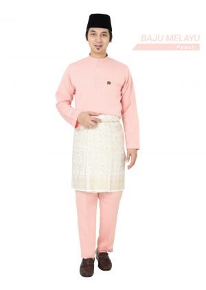 Set- Baju Melayu Al-Habib Peach
