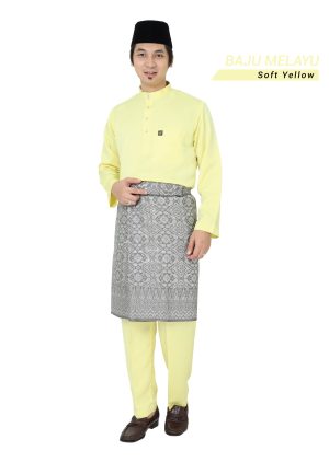 Baju Melayu Sakura Soft Yellow