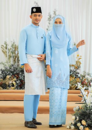 Couple Walinong Sari Baby Blue- TITANIUM