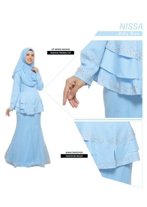 Peplum Nissa Baby Blue