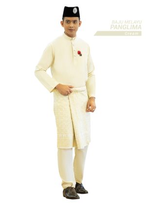 Set- Baju Melayu Panglima Cream