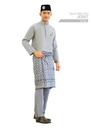Set- Baju Melayu Jebat Grey