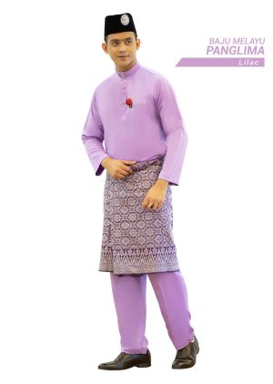 Set- Baju Melayu Panglima Lilac