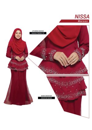 Peplum Nissa Maroon