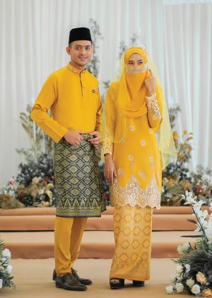 Set Couple WalinonG Sari Mustard – GOLD