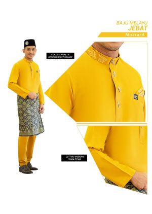 Set- Baju Melayu Jebat Mustard