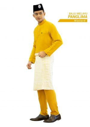 Set- Baju Melayu Panglima Mustard
