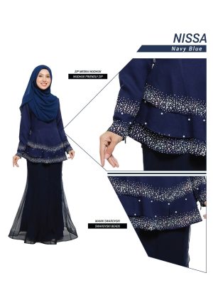 Peplum Nissa Navy Blue