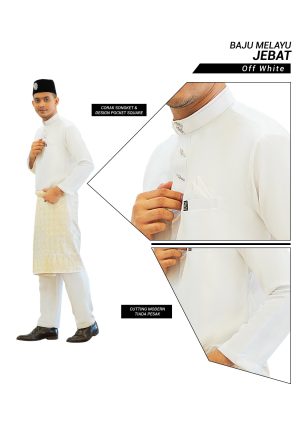 Set- Baju Melayu Jebat Off White