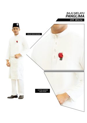Set- Baju Melayu Panglima Off White