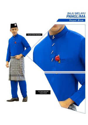 Set- Baju Melayu Panglima Royal Blue