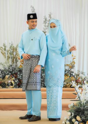 Set Couple Walinong Sari Sky Blue – PLATINUM