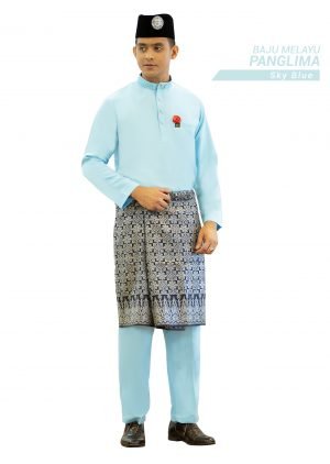 Set- Baju Melayu Panglima Sky Blue