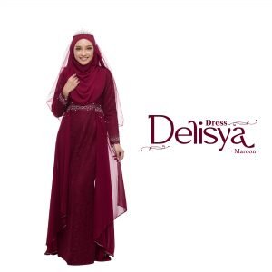 Dress Delisya Maroon
