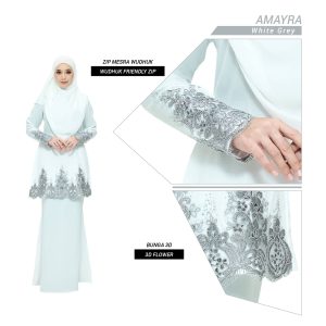 Set Amayra Off White Grey Lace (4 ITEM)