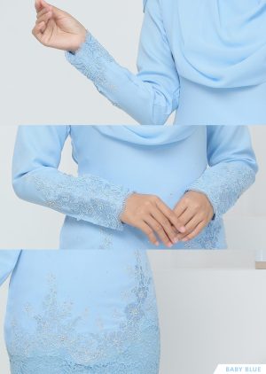 Set Kurung Juwita Baby Blue