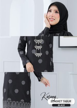 Kurung Songket Tabur Black