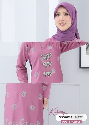 Kurung Songket Tabur Dusty Purple