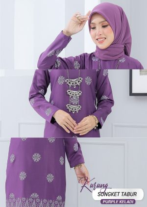 Kurung Songket Tabur Purple Keladi