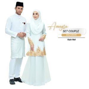 Couple Amayra Off White ( GOLD LACE )- GOLD