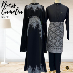 Set Couple Dress Camelia Exclusive – BLACK