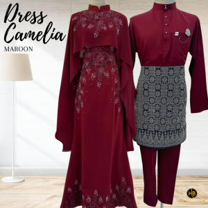 Set Couple Dress Camelia Exclusive – MAROON