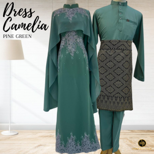 Full Set Dress Camelia Exclusive – PINE GREEN