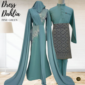 Full Set Dress Dahlia Exclusive – PINE GREEN