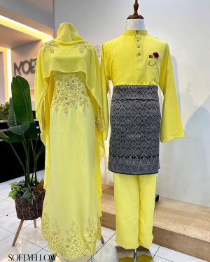 Set Couple Dress Queen Exclusive – SOFT YELLOW