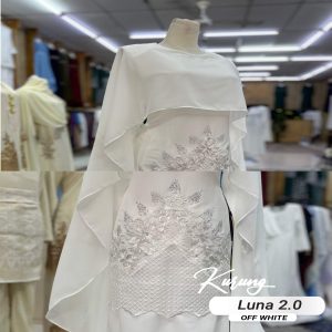 Set Kurung Luna 2.0 Off White (4 ITEM)