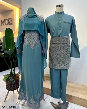 Set Couple Dress Queen Exclusive – SMOKY BLUE