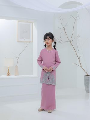 WARDA KIDS DUSTY PURPLE-LACE GREY