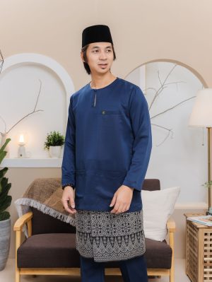 Baju Melayu Teluk Belanga Navy Blue