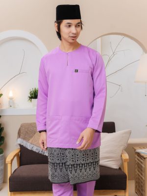 Baju Melayu Teluk Belanga Lilac