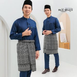 Baju Melayu Sakura Navy Blue