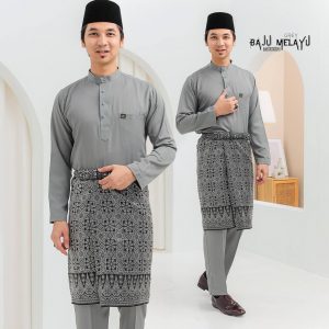 Baju Melayu Sakura Grey