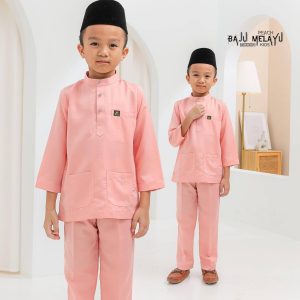 Baju Melayu Kids Peach