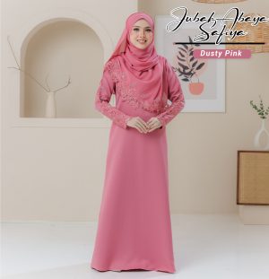 Jubah Abaya Safiyah Dusty Pink
